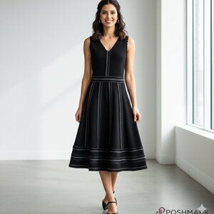 *John + Jenn Black Sleeveless Knit Dress – Size S | Minimalist Chic